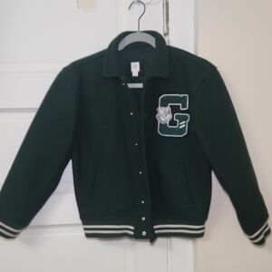 GAP Kids Dark Green Varsity Jacket